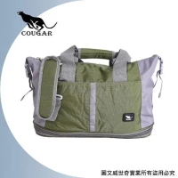 【Cougar】可加大 可掛行李箱 旅行袋/手提袋/側背袋(7037綠色)