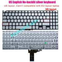New Silver US NO-backlit Keyboard for ASUS VivoBook X509 X509UA X509M X509DA X509JA X509MA FL8700F FL8700 FL8700FB M509 M509D