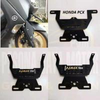 READY Breket Tatakan Plat Nomor Cha Ready Nmax Lama,Nmax New 2020,Aerox & Honda Pcx New Besi Lampu M
