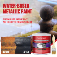 300ml Car Coating Primer Rust Inhibitor Anti-rust Protection Car Chassis Rust Converter Water Based Metallic Paint with Brush