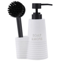 Kitchen Sink Soap Dispenser Detergent Press Countertop Soap Dispenser With Cleaning Brush