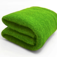 wool Batt /semi-felting wool for needle felt, felting needle ,Spinning fiber, Photo props Green