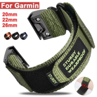 Sport Nylon Loop Watchband for Garmin Tactix 7Pro Fenix 7X 6X 7 7s 5 6 Pro 5X 3HR Bracelet for Garmin Band 26mm 22mm 20mm Strap