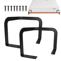 2PCS Mattress Slide Stopper Metal Non Slip Mattress Gaskets with 8 Screws Sturdy Murphy Bed Kit Anti Slip Mattress Gripper