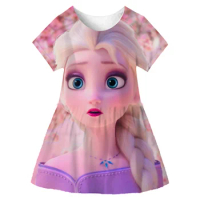 Disney Princess Elsa Cosplay Halloween Dress for Girl Kids Fancy Clothings Frozen Elza White Dress Party Birthday Snow Queen