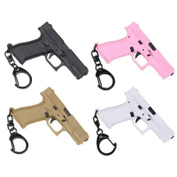 1pc Tactical Pistol Shape Keychain Mini Portable Decoration Detachable G45 1911 M92 Gun Weapon Keyring Key Chain Trend Gift