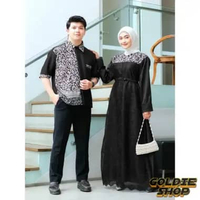 Goldie Shop Gamis BUSUI Couple Batik 2in1 Yaqin 4WARNA / Pakaian Muslim Kondangan Couple / Seragam K