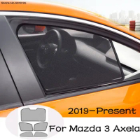 Car Front Rear Window Sunshade Mesh Window Sun Visor Shield Sunshade Protector Magnetic for Mazda 3 Axela 2022 2019 2020 2021