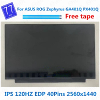 For ASUS ROG Zephyrus G14 14" Gaming Laptop LCD Screen TL140BDXP01-00 TL140BDXP02-00 GA401 GA402 2560*1440 120hz 165hz 40pins