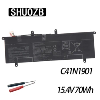SHUOZB 15.4V 70Wh C41N1901 Laptop Battery For Asus UX481FA UX481FL ZenBook Duo UX481F UX481FLY 0B200-03520000 4ICP6/60/72