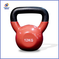 NORTH FITNESS เคตเทิลเบล 12KG น้ำหนักมาตรฐาน ลูกตุ้มยกน้ำหนัก Kettlebell ดัมเบลหูหิ้ว เกรดฟิตเนส คํา