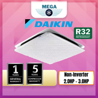 Daikin Premium Cassette Non Inverter R32 FCFV Series (2.0HP - 3.0HP)
