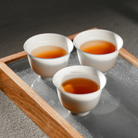 甜白瓷品茗杯個人杯單杯陶瓷德化羊脂玉白瓷主人杯功夫茶具小茶杯