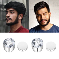 Sepasang Anting magnet titanium kualiatas anti karat buat laki-laki dan perempuan cowok