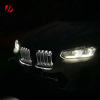 Car styling Middle grille for BMW X5 X7 G05 G07 2020 2021 2022 LED plastic front bumper grill Auto Center Grille vertical bar 1