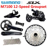 SHIMANO SLX M7100 Groupset 1x12-Speed 10-51T 32T 34T 170 175mm Crankset Mountain Bike Groupset M7100 Rear Derailleur
