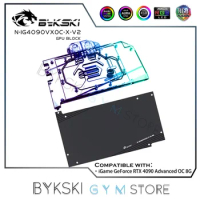 Bykski RTX4090 Water Cooler GPU Colorful iGame RTX 4090 Vulcan OC VGA Water Block 4090 With Backplate 5V/12V RGB N-IG4090VXOC-X