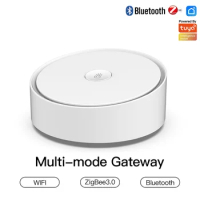 WIFI Multi-mode Tuya Smart Gateway ZigBee WiFi Bluetooth Mesh Hub Work Voice Control Via Alexa Google Home Smart House