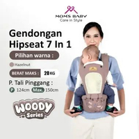 LB - BABY JOY MOMS BABY Gendongan Bayi Hipseat Hipseat Baby Carrier Woody Hazelnut