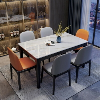 桌子 實木巖板餐桌長方形西餐桌極簡家用飯桌小戶型餐桌椅組合
