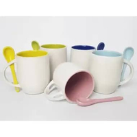Mug Sendok Polos Coating Warna Hijau
