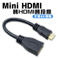 2K Mini HDMI公轉HDMI母 轉接線 影音傳輸線 1.4版 影音線 公轉母 迷你 轉換線