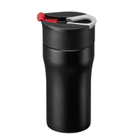 【PO:】便攜法壓保溫咖啡杯320ml(紅)(保溫杯)