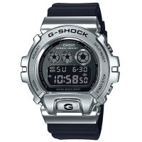 G-SHOCK 個性金屬三重指示器休閒錶-黑X銀(GM-6900-1DR)/48.7mm