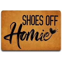 Shoes Off Homie Doormat Custom Doormat Funny Doormat Farmhouse Doormat Housewarming Gift Monogram Doormat Indoor/Kitchen Mat Non