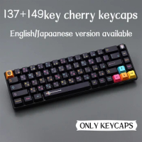 Cherry Profile GMK Mictlán Clone Black Keycap Mictlan Keycap Set PBT for Gateron Mx Mechanical Keyboard with 7U Space 149keys
