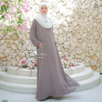 Aumara -  Gamis Aliya Abaya Polos Dress | Abaya Gamis Remaja - Aesthetic -Simple - Elegan - Arabian 