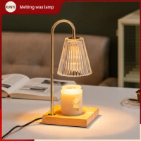 Wax Melt Lamp Glass Aromatherapy Melting Wax Lamp Oil Melting Desk Candle Lamp Bedside Bedroom Ambient Table Lamp Home Decor