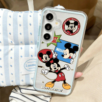 เคสแบบถุงลมสองสีลายการ์ตูนมิกกี้ “Happy Mickey” สำหรับ Samsung /A55 5G /A35 5G /A15 /S25 ULTRA /A57 
