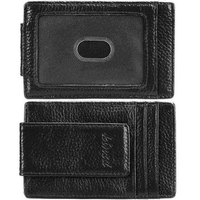 《Kinzd》皮革防盜證件鈔票夾(黑) | 卡片夾 識別證夾 名片夾 RFID辨識