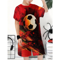 Boys' Casual Shorts Set, Featuring a Fashionable Sports Football Style, Suitable for Daily Wear and 