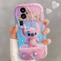 Phone Case: [Disney Phone Case]Disney Stitch Sparkling Pink Fantasy, 2D Flat Printing Suitable for X