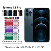 Original Apple iPhone 12 Pro 5G LTE 6.1 inch 6GB and 128/256GB IOS iPhone A14 biomimetic 12MP phone 20W fast charging
