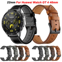 Leather Strap For Huawei Watch GT4 GT 4 46mm/GT2 Pro/GT 3 2 46mm/GT3 Pro 46mm/Watch 4 Pro Wristband Correa Accessories Bracelet
