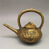 Handicrafts copper long beaked dragon pot wine pot teapot ornaments household ornaments