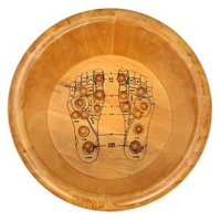 全城熱賣 - 香柏木泡腳木桶泡腳盆穴位按摩泡腳桶泡腳桶木質家用木桶洗腳桶泡26穴位按摩（只要桶）