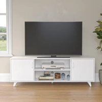 TV stand TV console unit with shelves and 2 door lockers for living room bedroom TV cabinet