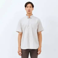 M231 Kemeja Pria Basic Polos Oxford Pendek 1457 Dewasa-L Hijau Mint