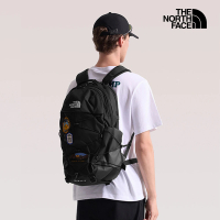 【The North Face】北面男女款黑色DWR防潑水休閒後背包｜8KE70E7 筆電包/登山包