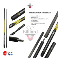 CC Billiard Stick Billiard TY Loki Carbon Shaft + TY Carbon Telescopic Extension Diameter 12.5 mm Ti