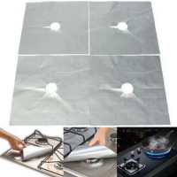 4Pcs Reusable Aluminum Foil Gas Stove Burner Cover Protector Liner Clean Mat Pad For Cleaning Kitchen Tools hot