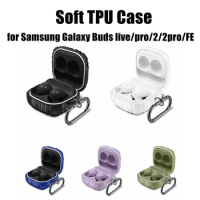with Buckle Earphone Case Dustproof Shockproof Storage Shell TPU for Samsung Galaxy Buds live/pro/2/2pro/FE