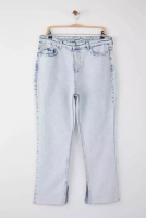 Trendyol 淺藍色高腰側開衩加大碼牛仔褲 Tbbaw26Cj00000