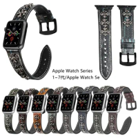 Leather Watch Strap for Apple Watchband 41/45/42/38mm for iWatch Series 8 7 6 5 Bracelet 44mm 40mm Sports Loop Belt