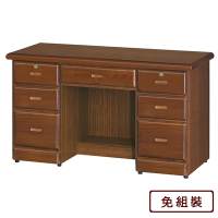 AS DESIGN雅司家具-巴德樟木色4.2尺辦公桌-128.5x59x76cm