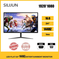 SILIJUN 24 Inch 1920*1080p Display Screen Computer Monitor PC 144Hz HD Gaming VGA HDMI 24 Inch 1K Flat Panel Portable Monitor